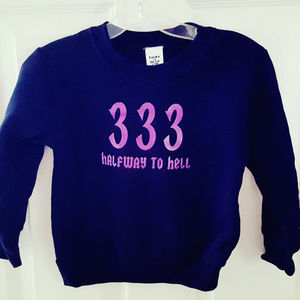 333 Halfway To Hell Kids Sweatshirt NWT Lucky Lil